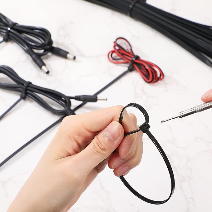Shappy 500 Pack Long Zip Ties Heavy Duty, Ultra Exclusive Strong Cable Ties Large Industrial Electrical for Indoor Outdoor Plastic Wraps (Black,24 Inch)