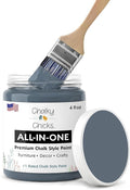 Chalky Chicks 4 Fl Oz Matte Steel (Blue Gray) Chalk Paint for Furniture Without Sanding - No Prep Furniture Paint No Sanding All in One for Crafts, Wood, Walls, Cabinet, Metal, Dresser, Farmhouse
