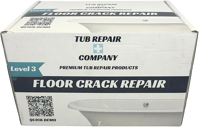 Tub Repair Kit for Floor Cracks with Color Match, Strong Fiberglass Repair kit, Seamless Weight Bearing Repairs Floor Cracks