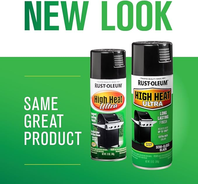 Rust-Oleum 241169 High Heat Ultra Spray Paint, 12 oz, Black