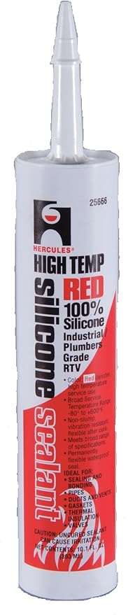 High Temperature Sealant, Silicone, 10.1oz