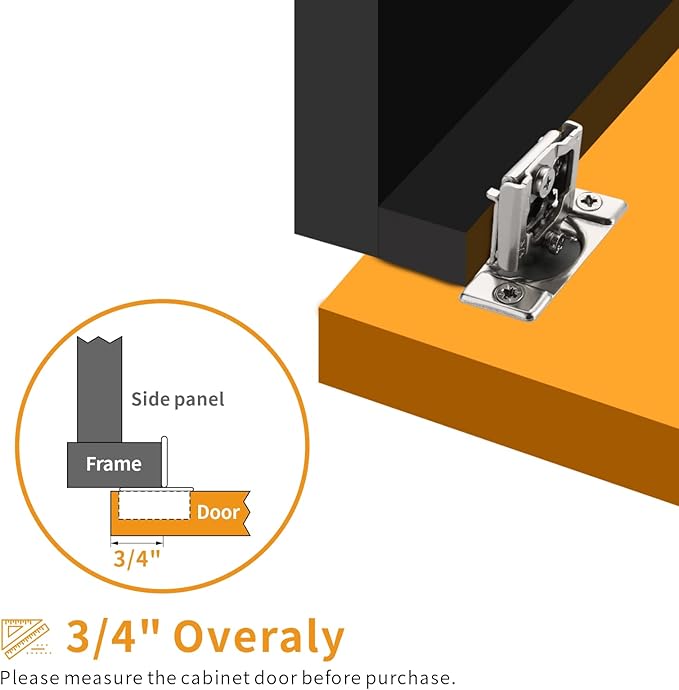 Chibery 10 Pack 3/4" Overlay 3D Soft Close Concealed Hinge for Face Frame Door, Smooth Slow Self Closing Hinges, Satin Nickel, Hidden 105° Open Angle Stainless Steel Hinge for Kitchen Cabinet Door