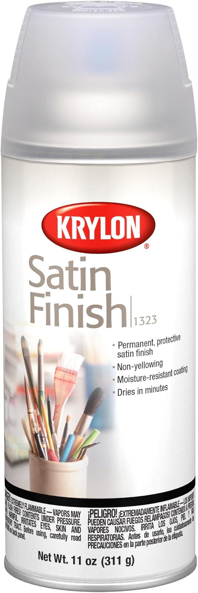 Krylon K01323000 Gallery Series Artist and Clear Coatings Aerosol, 11-Ounce, Satin Finish