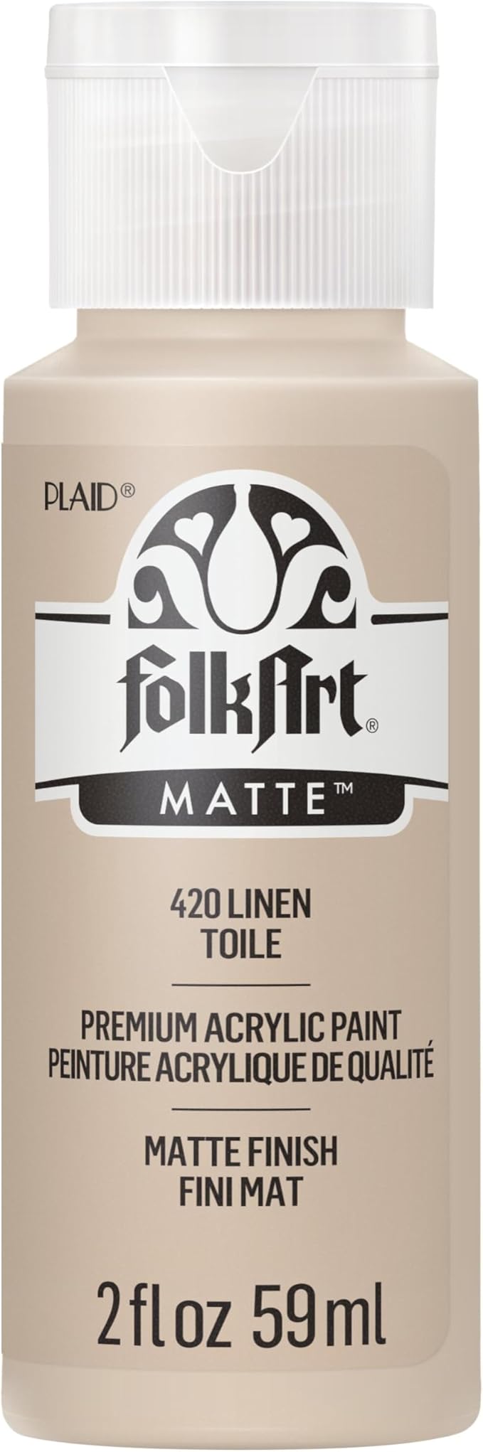 FolkArt Acrylic Paint in Assorted Colors (2 oz), 420, Linen