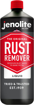 JENOLITE Original Rust Remover for Metal - Fast Acting Liquid - Industrial Strength, Removes Rust Back to Bare Metal - 1 Liter (33.8 fl oz)