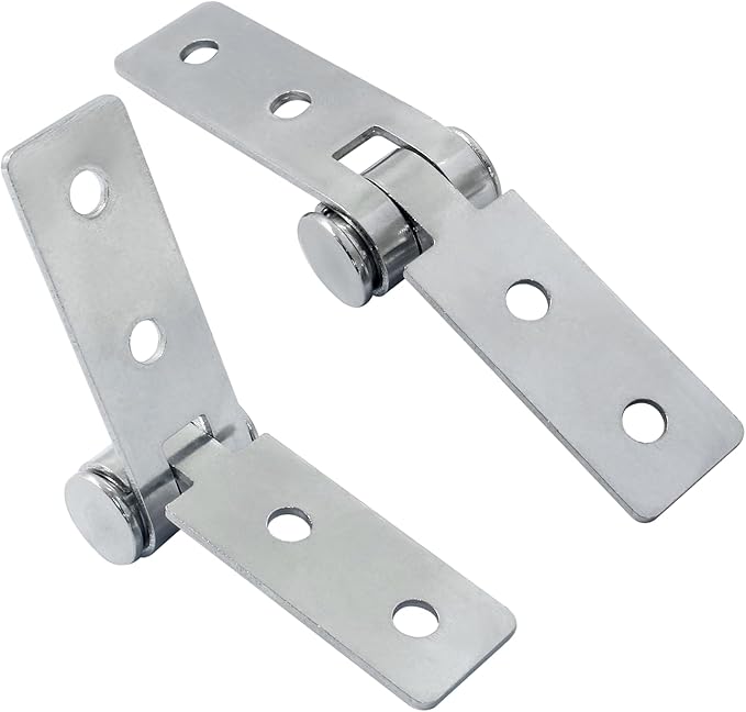 2Pcs 3 inch Folding Butt Hinges, Stainless Steel Door Window Hinges (4 Holes)