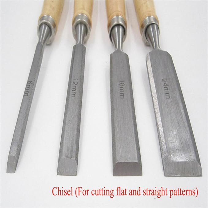 1pc - 6mm - Art Artist Chip Carpentry Chisel Sculpture Carpenter Carve Craft Woodcut Mortise Sculpte Woodwork Wood Woodcarve Gouge