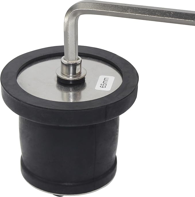 Expandable Mechanical Seal Cleanout Pipe Plug, Sewer Cap Cover | 2-9/16" to 3-1/8" Rubber Expansion Scupper Plugs&Removable Stainless Steel Allen Wrench Handle, Winterizing Pool Boat Plugs