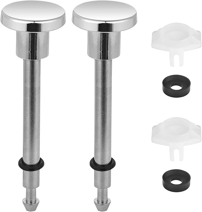 Universal 2 Pcs Tub Spout Diverter Repair Kit, Includes 2 x Diverter Valve Stems, 2 x Gates and 2 x Cup Seals, Bathroom Shower Bathtub Leaky Faucet Repair Replacement Parts (Polished Chrome)