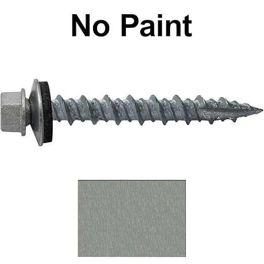 Metal Roofing Screws: (2000) 10 x 1-1/2" Galvanized Hex Head Sheet Metal Roof Screw. Self Starting Metal to Wood siding Screws. EPDM Washer. No Paint