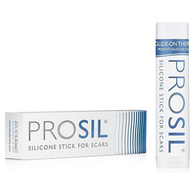 PROSIL Silicone Scar Stick 4.25 g – Medical Grade Silicone Scar Treatment for New & Old Scars – Mess Free, Glide On Scar Therapy Stick for Face & Body – Compact, Travel-Friendly Scar Care for Adults