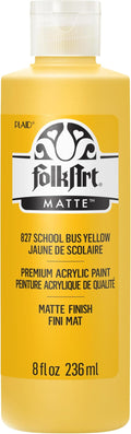 FolkArt Acrylic Paint in Assorted Colors (8 oz), , School Bus Yellow
