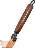 Copper Spoon Welder Backer Tools Welders Helper Welding Equipment Paddle Backer with Wooden Heat-Resistant Handle & Dual-Screw Fastening (Square)