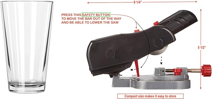 JOUNJIP Mini Miter Cut-Off Chop Saw for Hobby Miniature Model Making, Carbon Arrow Shafts, Zinc Stained Glass Came, 223/5.56 Brass - Cuts Max. 1/2" High x 1/2" Wide or 1/4" H x 3/4" W