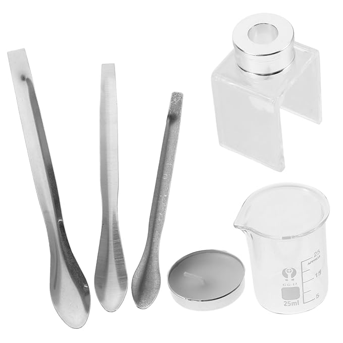 PartyKindom DIY Lipstick Making Kit and Repair Tool Set with Silicone Mold, Measuring Beakers & Spoons for Custom Lip Balm Crafting and Home Beauty Repair
