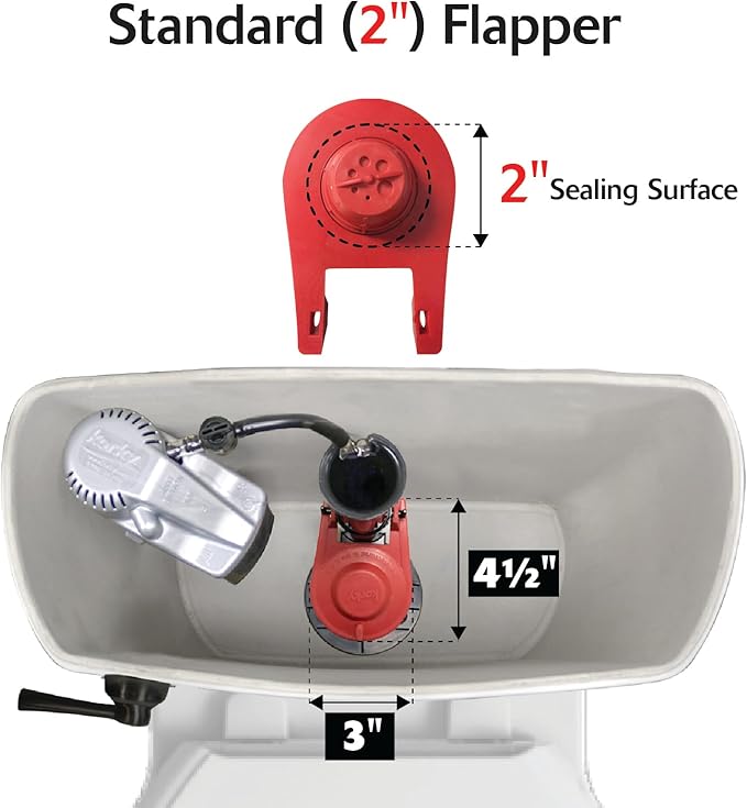 Korky Standard 2-Inch Complete Toilet Repair Kit with Brushed Nickel Simple Style StrongARM Toilet Handle and Lever