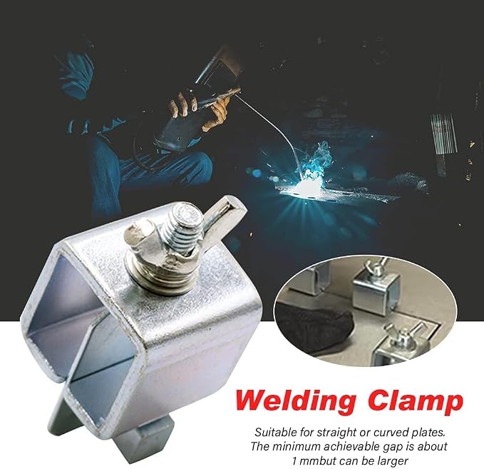 8 Pcs Butt Welding Clamps, Sheet Metal Welding Clips, Auto Body Panel Clamps for Edge to Edge Welding, Small Welding Clamps Tack, Welding Door Alignment Tool for Patch Repairs