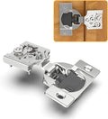 Chibery 60 Pack 5/8" Overlay 4D Soft Close Concealed Hinges for Face Frame Door, Adjustable Closing Speed, Self Close Satin Nickel, 105° Open Angle Concealed Stainless Steel Hinges for Cabinet
