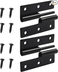 2 Pack 2.5 Inch Black Lift Off Hinge Heavy Duty H-Shaped Hinge Repair Hardware Butt Hinges Left Handed Slip Joint Flag Hinges for Indoor DIY Projects