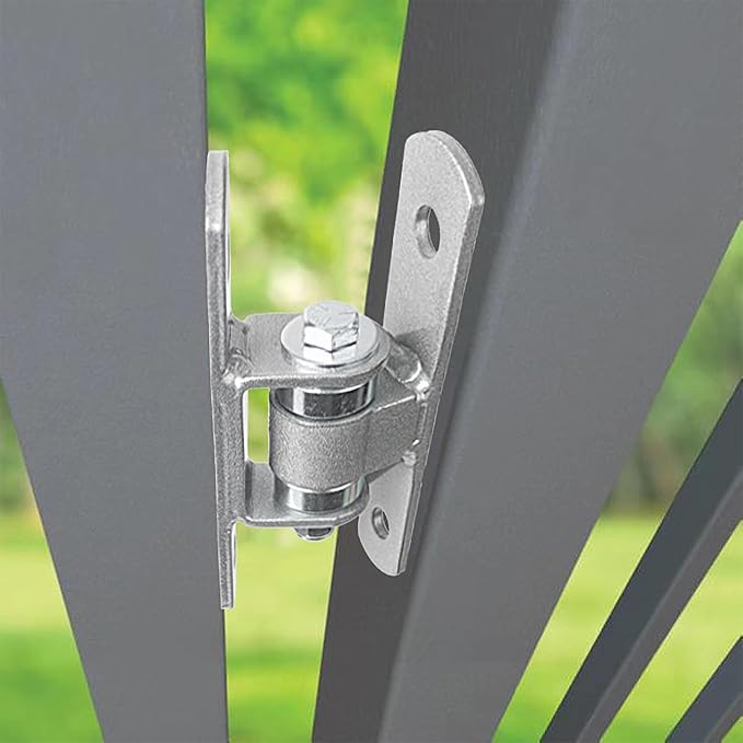 Heavy Duty Bolt on Sealed Bearing Outdoor Gate Hinges - Bolt onto Gate and Post for Large Heavy Driveway Gates Up to 1100 Pounds, Adjustable Yoke Pivot CI3700 Gate Hinge (Sold as a Pair)