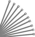 XINGO 10 Inch Cable Zip Ties (500 Pack), 40 Lbs Tensile Strength-Heavy Duty, Self-Locking Nylon Plastic Nylon Wire Ties for indoor and outdoor use (Silver)