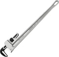 MAXPOWER 30-inch Pipe Wrench, 4.2" Jaw Opening, Aluminum Plumbing Wrench | Heavy Duty Adjustable Straight Pipe Wrench