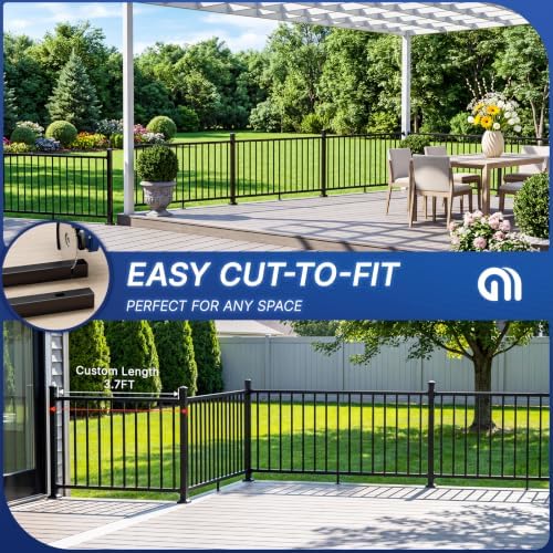 36in H x 18ft W Modular Aluminum Porch and Deck Railing Kit