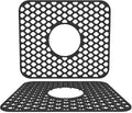 Kitchen Sink Mat 13.6 x 11.6in Silicone Sink Mat Non Slip Sink Protector for Farmhouse Kitchen Black