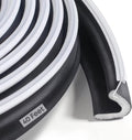 40 Feet Door Weather Stripping, Kerf Weather Stripping for Doors with Groove, Kerf Door Seal for Large Gap and Easy Installation(40, Black)