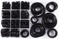 Litorange Silicone 580PCS 45A Universal Black O-Ring Sealing Gasket Washer Seal Assortment Set (Better Than Rubber) for Plumbing,Automotive,General Repair 15 Size with Case
