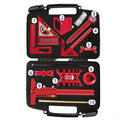 Aluminium Woodwork Measuring and Scribing Tool Set - 9 Piece Precision Kit for Carpentry and DIY Projects with Storage Box(10 Pieces.)