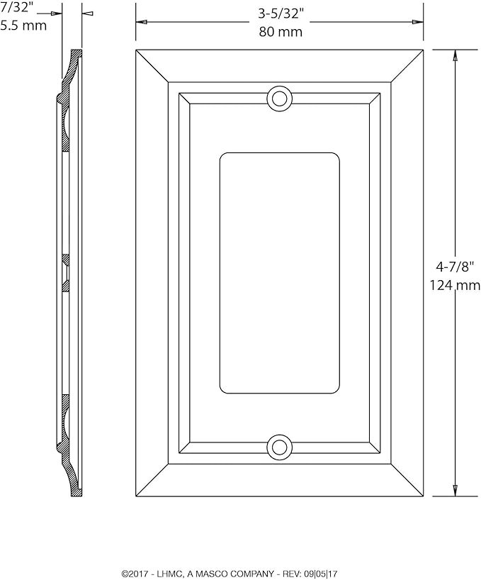 Franklin Brass Classic Architecture (1-Pack) Decorative Light Switch Cover Pure White 4-Gang Decorator/Rocker Wall Plate Quad Switch Plate Cover Electrical Outlet Guard W35252-PW-C