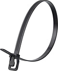 RETYZ 36-Inch Black Reusable Releasable Cable Ties – 10 Pack, 175 lb Strength, Patented Quick-Release, Ultra-Durable for Heavy-Duty Commercial and Industrial Applications