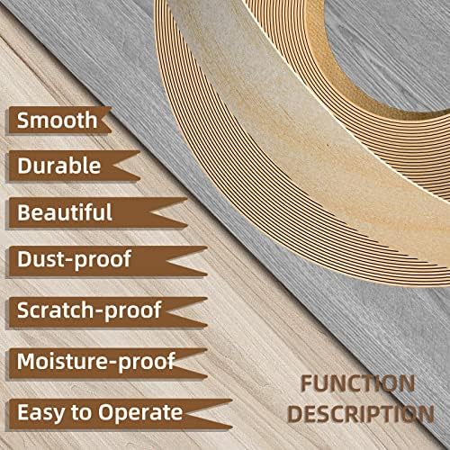 GSCIT Club Birch Edge Banding, 5/8 Inch x 25ft Roll of Veneer - Pre-glued Flexible, Real Wood Tape for Cabinet Repair and Furniture Restoration