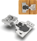 Chibery 60 Pack 1/2" Overlay 4D Soft Close Concealed Hinges for Face Frame Door, Adjustable Closing Speed, Smooth Slow Self Close Hinges, Satin Nickel, 105° Open Angle Stainless Steel Cabinet Hinges