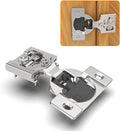 Chibery 2 Pack 1/2" Overlay 4D Soft Close Concealed Hinges for Face Frame Door, Adjustable Closing Speed, Smooth Slow Self Close Hinges, Satin Nickel, 105° Open Angle Stainless Steel Cabinet Hinges