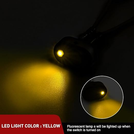 Nilight 5PCS LED Lighted Rocker Switch 12V Yellow LED Illuminated ON Off Toggle 30A 3Pin SPST Oval Shaped 12mm Hole for Automotive Car Truck RV Motorcycles Marine Boats
