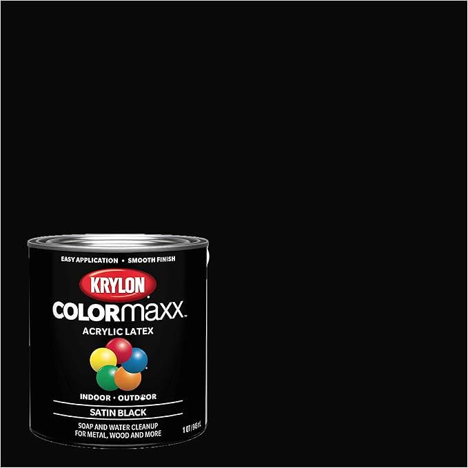 Krylon® COLORmaxx™ Brush-On, Satin, Black, 1 Quart
