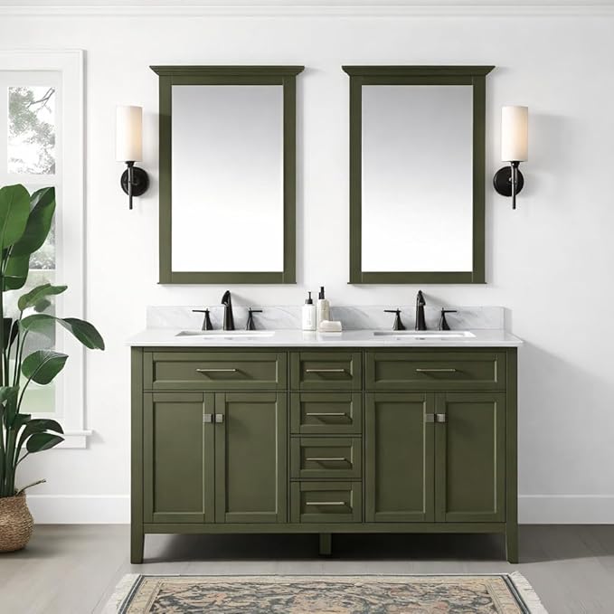 ALL-IN-ONE Paint by Heirloom Traditions, Moss (Earthy Olive Green), 8oz Sample - Durable cabinet and furniture paint. Built in primer and top coat, no sanding needed. Includes our 30 featured color