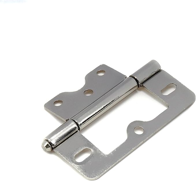 Wealrit 6 pcs Silver Door Hinges 3 Inch Length Non-Mortise Hinges Heavy Duty Door Hinges Bifold Butt Hinges with Screws