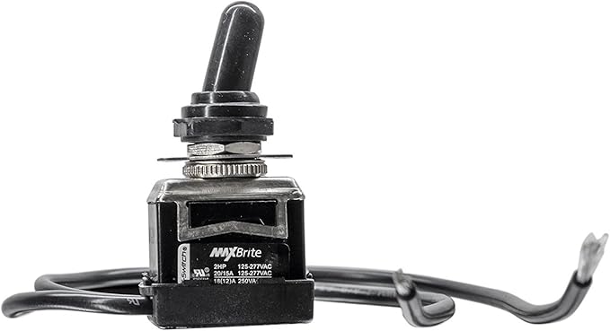 25 PCS Heavy Duty Toggle Switch 20/15A 125/277V, 2 HP with Waterproof Rubber Boot UL cUL Certified