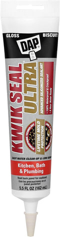 Kwik Seal Ultra Advanced Kitchen and Bath Siliconized Sealant, Biscuit, 5.5 Oz (7079818916)