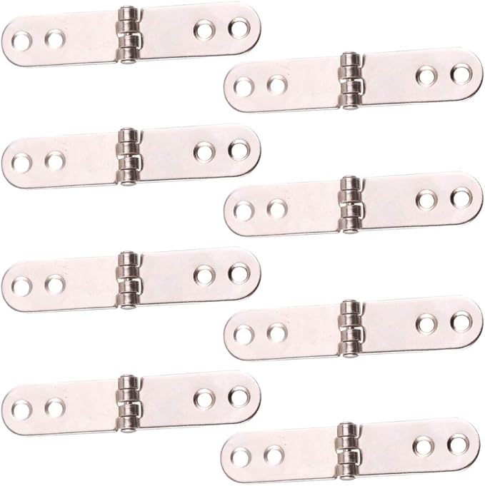 8 Pieces 180 Degree Folding Flush Hatch Hinges, Sewing Machine Tray Table Hinge Table Hinge for Multiple Folding Table Tops Computer Desk Sewing Machine