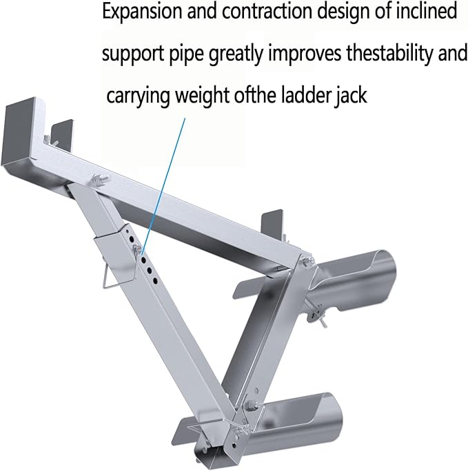Ladder Jacks 2 Pack for Metaltech Scaffolding Platform,Two-Rung Short Body Extension Ladder Jack for Working Stage,2024 Upgrading Design & Strengthen Stability. (1 Pair)