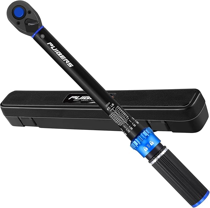 Torque Wrench 3/8 drive, 3/8 Inch Drive Click Torque Wrench Moto 5-50 FT.LB/6.8-67.8 Nm,Dual-Direction Adjustable 72 Tooth, Mechanic Wrenches Tools for Bike, Motorcycle and Car Repair