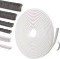 Self-Adhesive Weather Stripping Seal for Doors & Windows – Soundproof Insulation Gap Filler for Sliding, Exterior, Front, and Jamb Frames – 0.2" x 0.35" x 33 ft, White