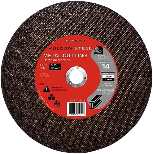 14 Inch Cut Off Wheel 10 Pack - Precision Smooth Cutting - Abrasive Chop Saw Blades - Aluminum Oxide - Metal Cutting Wheel - Chop Saw Wheel - Cut Off Disc - Chop Saw - 14" x 3/32" x 1”