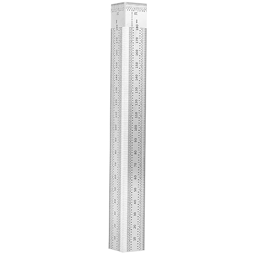 Garneck Multi-Function Stainless Steel Woodworking Measuring Ruler 180mm Right Angle Carpentry Square Ruler Metal Layout Tool for Woodwork and Construction