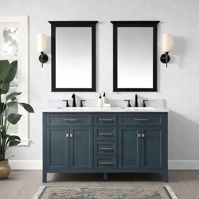 ALL-IN-ONE Paint by Heirloom Traditions, Bermuda (Blue Gray), 8oz Sample - Durable cabinet and furniture paint. Built in primer and top coat, no sanding needed. Includes our 30 featured color card.