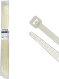 Kable Kontrol Heavy Duty Cable Zip Ties 50 Pcs 32 Inch, Natural White, 175 Lbs Tensile Strength, Self-locking Nylon Clear Plastic Wire Ties wraps for Indoor or Outdoor Use